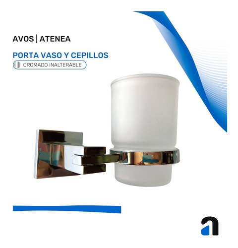 Imagen 3 de 10 de Vaso Porta Cepillos De Dientes Esmerilado Avos Atenea Sale