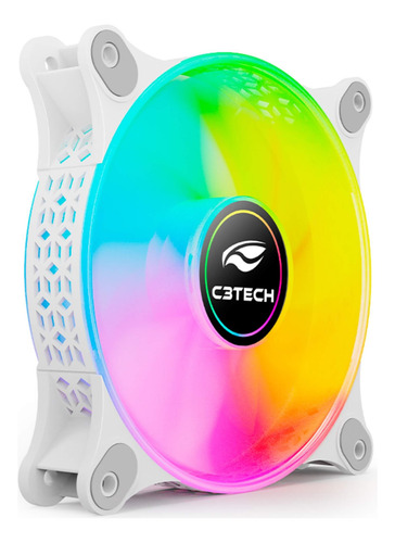 Cooler Fan Gabinete Gamer F9-l160wh Branco Rgb 12cm C3 Tech