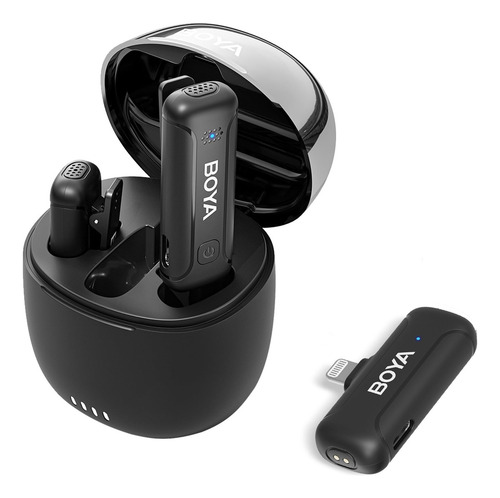 Microfone de Lapela Boya By-wm3t-d2 Condensador Omnidirecional Compatível com dispositivos iOs Lightning