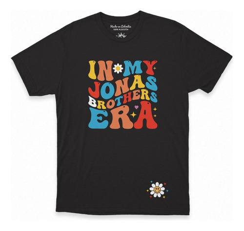 Camiseta Negra Estampada Jonas Brothers In My Jonas Era