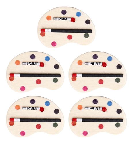 Nuevo 5 Piezas 1:12 Paletas De Colores For Muñecas De