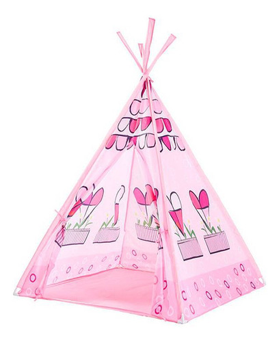 Carpa Para Niñas Tipi De Corazones - Rosado