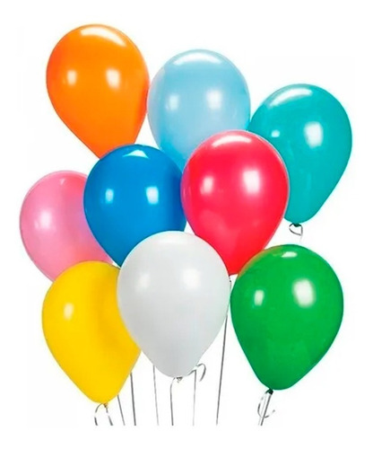 Globo Latex Pack X25 Unidades Tuky Varios Colores 9 Pulgadas