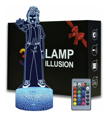 Figura 3d Illusion Eleven Luz Nocturna Lampara Cambiable