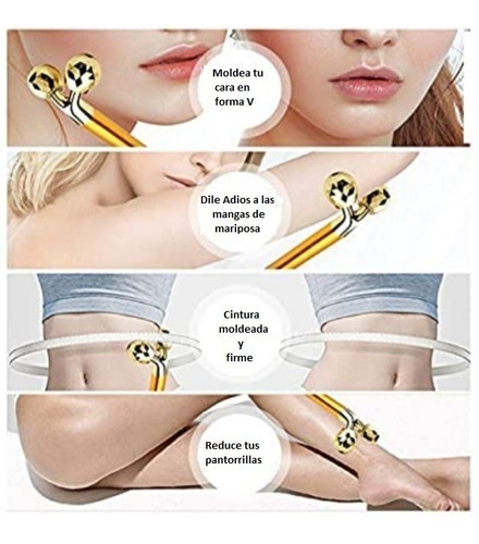 Imagen 5 de 5 de Kit Masajeador De Piel Gold 24k