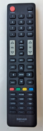 Controle Remoto Tv Semp Ct-6770 Original (Usado)