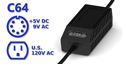 C64 Psu Modern Black Pack - Fuente De Poder Commodore 64