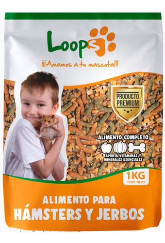 Alimento Mezcla Hamster Jerbos Loops 1kg.