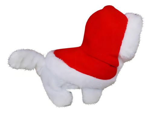 Cachorro Musical Pelúcia Natal 13 Cm - Roupa Papai Noel