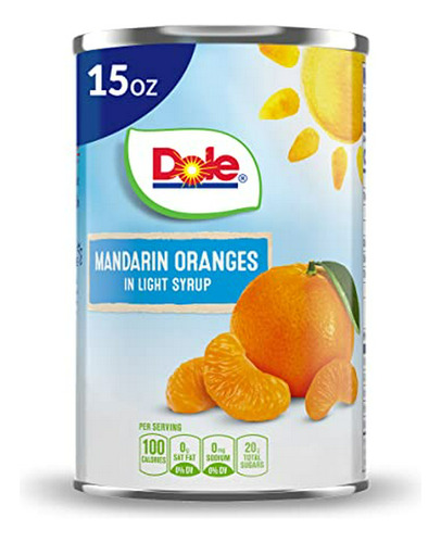 Jarabe De Maple - Dole, Mandarin Oranges In Light Syrup, 15 