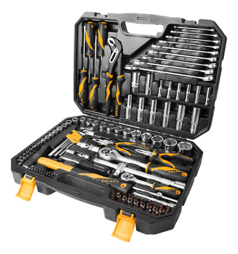 Maleta Herramientas 116 Pcs Tolsen Tools (1/2  Y 1/4 )