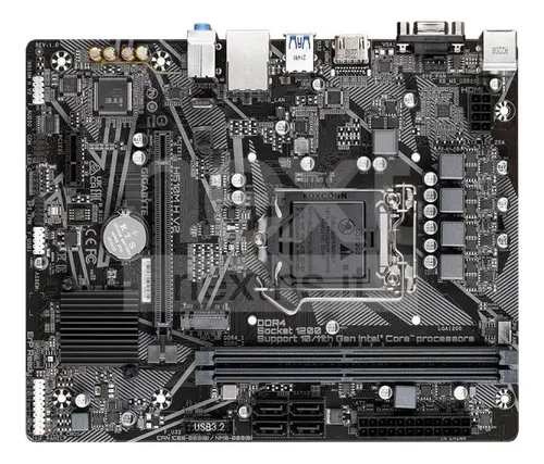 Placa madre Gigabyte H510m H V2 Intel Hdmi M.2 DDR4, color negro