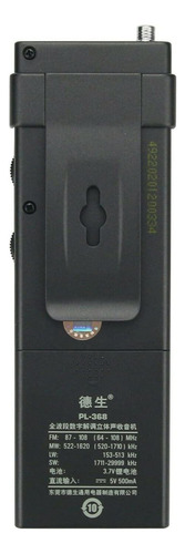 Rádio de banda mundial Tecsun Digital Pl368 AM/FM/LW/SW com. Cor: Preto