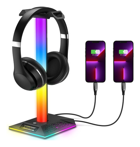 Soporte Para Auriculares Rgb Mejorado Para Juegos, Soporte P