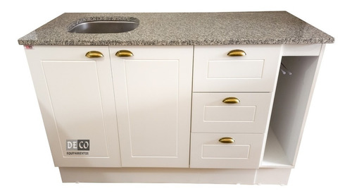 Mueble Cocina , Mesada Granito 1.40riel Telescopico, Armado