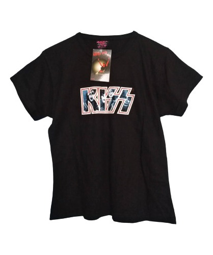 Camiseta Polo Mujer Estampado Grupo Kiss