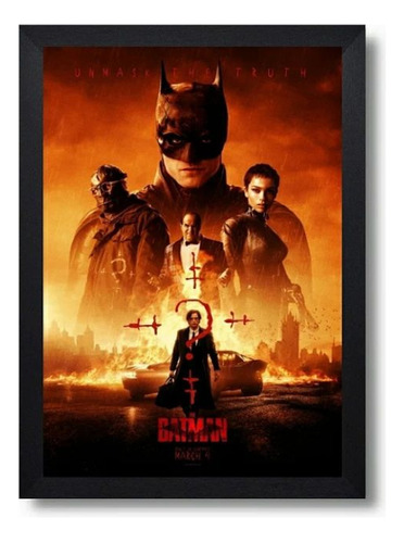 Cuadro The Batman Robert Pattinson Marco Con Vidrio 35x50