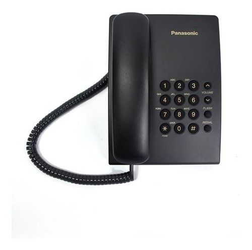 Teléfono Panasonic KX-TS500 fijo - color negro