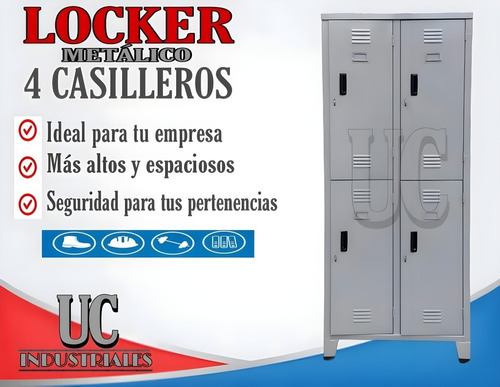 Locker Metálicos De 4 Casilleros 