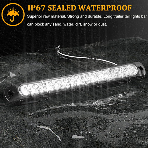 Luz Led De Identificación De Remolque Pseqt 10 15 Led Revers