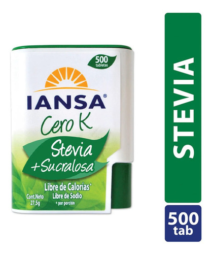 Endulzante Stevia Iansa Caja 500 Tableta(3 Unidad)super