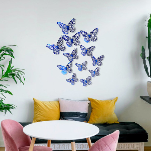 Adhesivo De Pared Con Forma De Mariposa, Papel, Mariposa, Ex