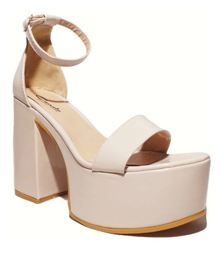 Imagen 3 de 5 de Sandalias Sasha Charol Beige