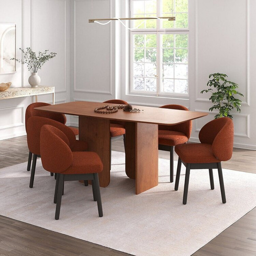 Kit Mesa De Jantar Boreal 180cm E 4 Cadeiras Jambu Cabecasa