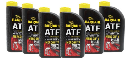 Kit 6 Aceites Bardahl Atf Mercon V 100% Sintetico Bardahl 1l