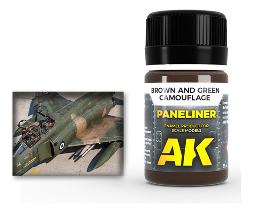 Ak Interactive Paneliner For Brown And Green Camouflage 35ml