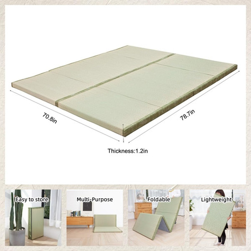 Colchón Futón Japonés Plegable 90 X 200 X 3 Cm Juego De 2 Pi