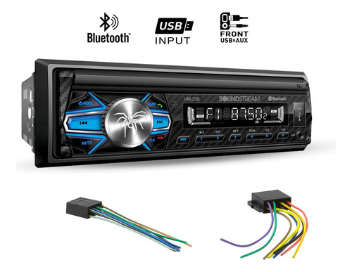 Kit Autoestéreo Bluetooth Vm25b +bocinas 6x9 + 6.5 Tarántula