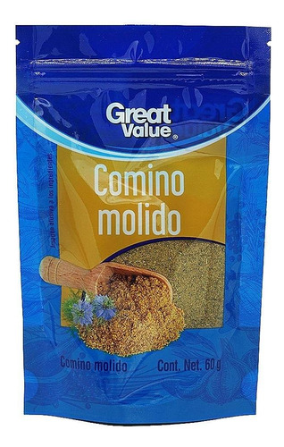 3 Pza Comino Great Value Molido 60 G