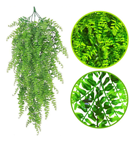 Helecho Artificial Planta , 6 Piezas Largo Colgantes Ferns