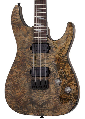 Schecter Omen Guitarra Eléctrica Charcoal Elite-6 Color Marrón Material Del Diapasón Maple