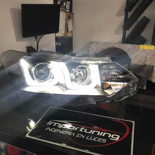 Toyota Yaris 2014+ Faros Led Ojo De Ángel Delanteros