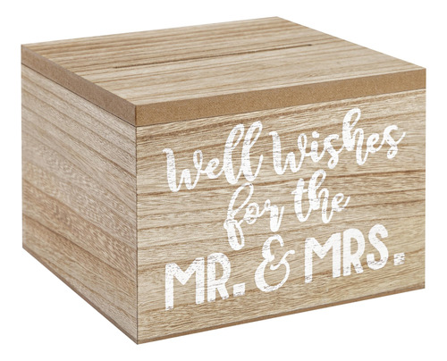 Caja De Madera Para Tarjetas De Boda Para Recepción, Sopor.