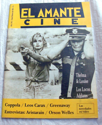 Revista El Amante Cine Nº 2 * Thelma Y Louise * Locos Addams