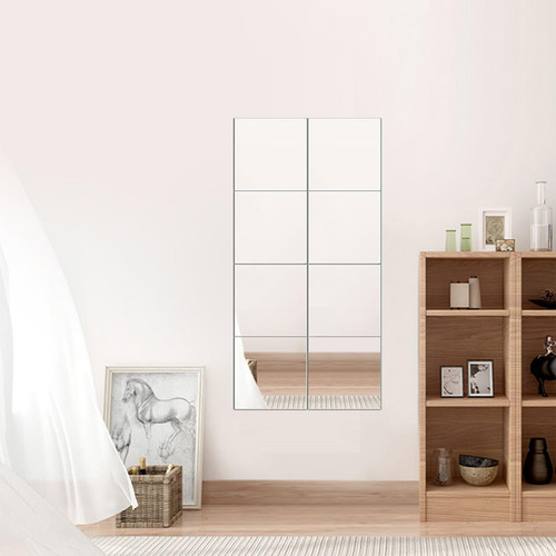 9 Espejos Adhesivos Cuadrados Para Decoración De Pared