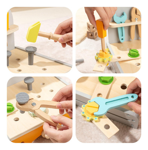 \ Herramientas De Juego De Madera Para Niños, Herramienta De
