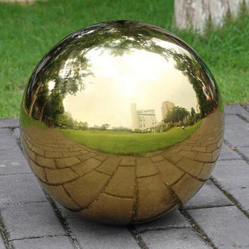 Esfera De Adorno De Jardín 138mm Dorado