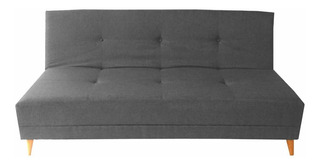 Sofa Cama Olden 3 Posiciones -lona Textil Y Patas De Madera