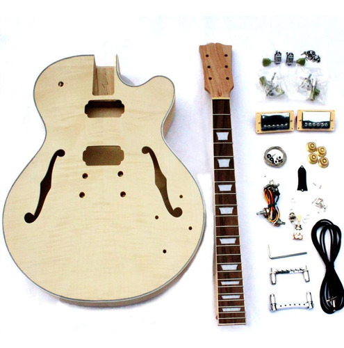 Kits Guitarra Diy Half Hollow Kit Cuerpo Electrica Todo