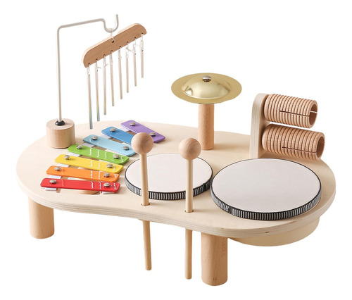 Conjunto De Bateria Infantil De Madeira, Kits Musicais