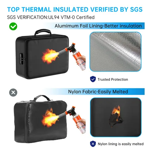 Engpow Bolsa De Documentos Ignifuga De 5200 °f Con Cerradura