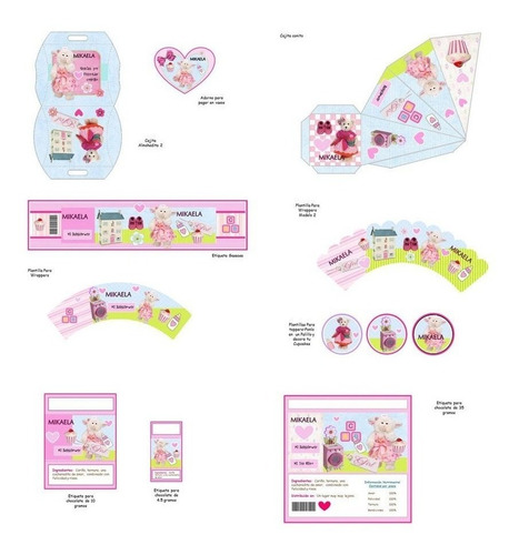 Kit Imprimible Baby Shower Girl Niña 100% Editable