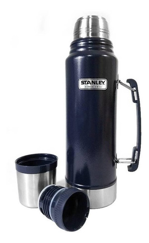 Imagen 3 de 3 de Stanley Termo Clásico 1 L con Tapón Cebador de acero inoxidable azul