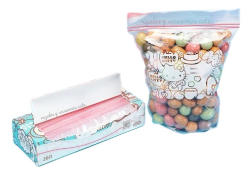 20 Bolsas Herméticas Reutilizables P/alimento Hello Kitty 