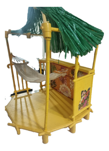 Barbie Set Island Fun Hut Vintage 1987 Mattel Amarillo (Usado)