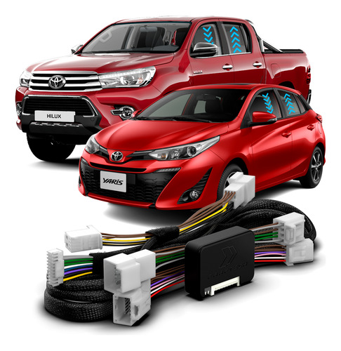 Modulo Subida E Descida Vidros E Rebatimento Hilux 16 À 24